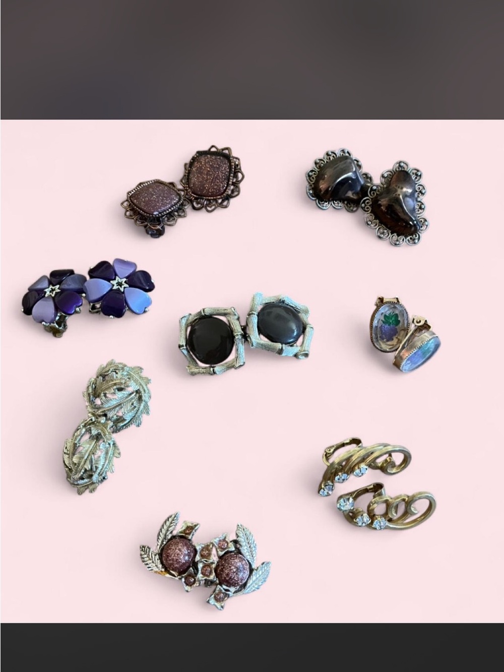 Vintage-Inspired Women's Clip-On Earring Set
